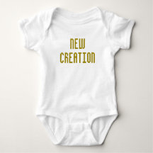 New Creation - Baby Boy Bodysuit Gold