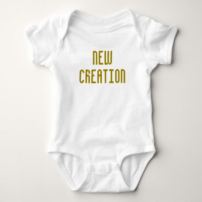 New Creation - Baby Boy Bodysuit Gold (Front)