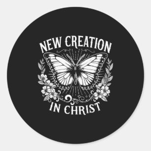 New Creation In Christ, Christianity, Sublimation Classic Round Sticker
