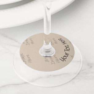 New Customisable Items Wine Glass Tag