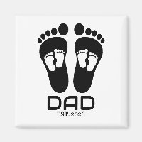 New Dad Baby Footprints Established Date
