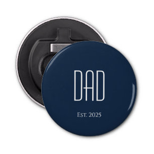 New Dad Blue Simple Father's Day Typography   Bottle Opener