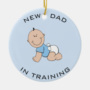 New Dad Boy Ceramic Tree Decoration