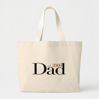 New Dad Est 2009 Large Tote Bag
