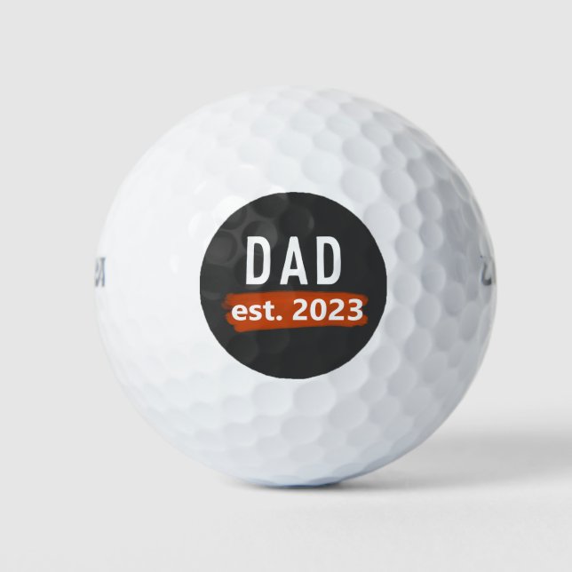 NEW DAD - est.2023 Golf Balls (Front)