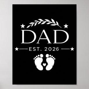 New dad est. 2026 fathers day first time dad poster