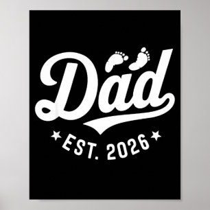New dad est 2026 fathers day first time dad poster