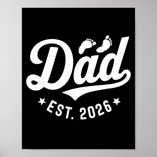New dad est 2026 fathers day first time dad poster (Front)