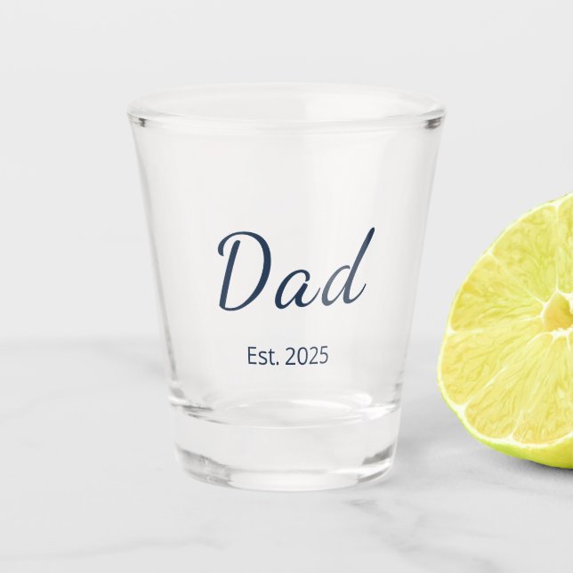 New Dad Father's Day Minimalist  Shot Glass (Front)