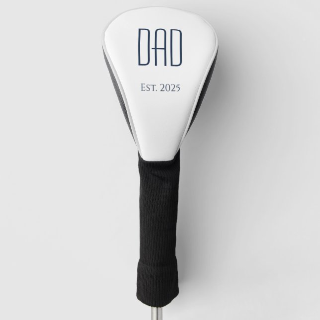 New Dad Father's Day Simple Blue Typography  Golf Head Cover (Front)