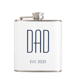 New Dad Father's Day Simple Minimalist Hip Flask