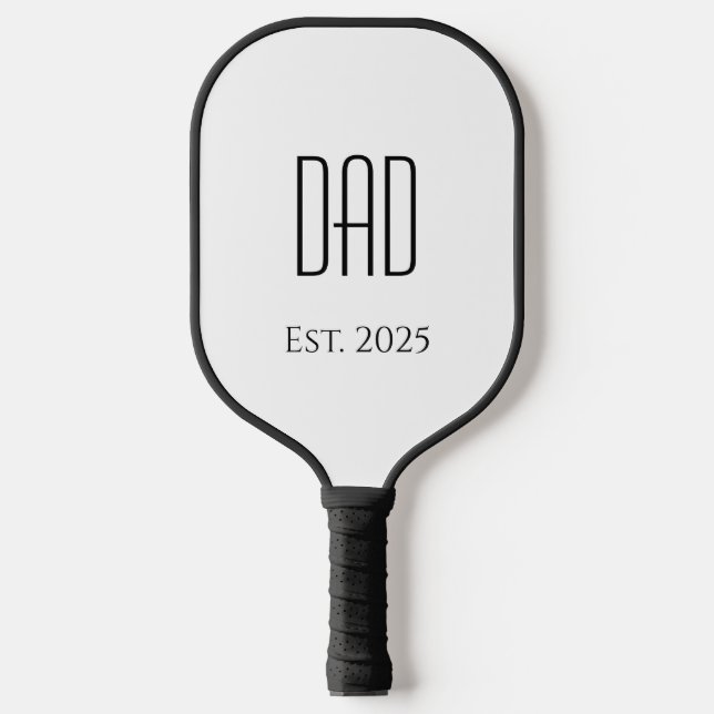 New Dad Father's Day Simple Minimalist Pickleball Paddle (Front)