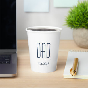 New Dad Father's Day Simple    Paper Cups