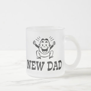 New Dad Frosted Glass Coffee Mug