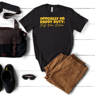 New Dad Gift Ironic Slogan yellow letter T-Shirt