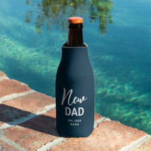 New Dad Modern Established Personalised Bottle Cooler