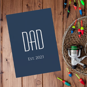 New Dad Modern Father's Day Blue   Card