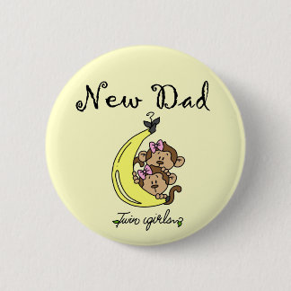 New Dad of Twin Girls Tshirts and Gifts 6 Cm Round Badge