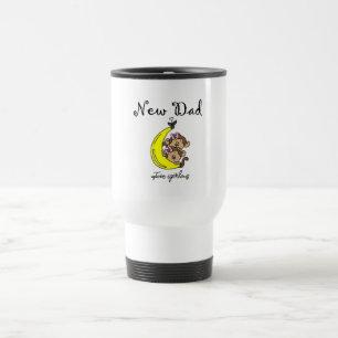 New Dad of Twin Girls Tshirts and Gifts Travel Mug