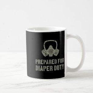 New Dad Prepared For Diaper Duty Funny Small  Coffee Mug