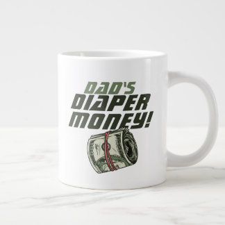 New Dad Weekend Golfer Dad's Diaper Money Cash Large Coffee Mug