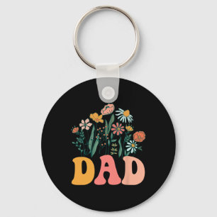 New Dad Wildflower First Birthday & Baby Showe Key Ring