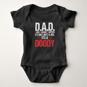 New Daddy Against Diaper Toddler Dad Adult Problem Baby Bodysuit
