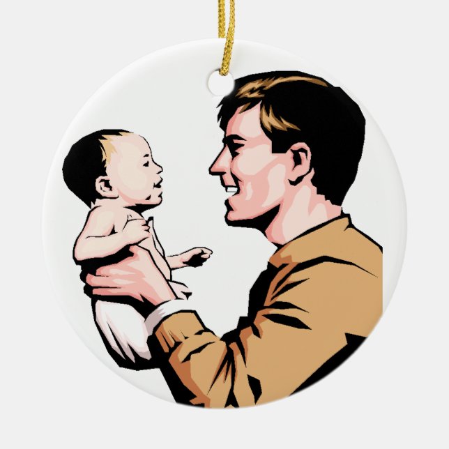 New Daddy Christmas Ornament (Front)