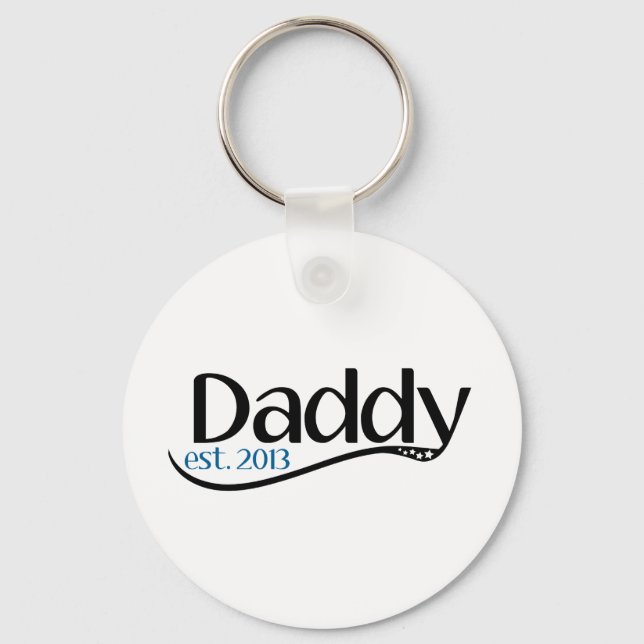 New Daddy Est 2013 Key Ring (Front)