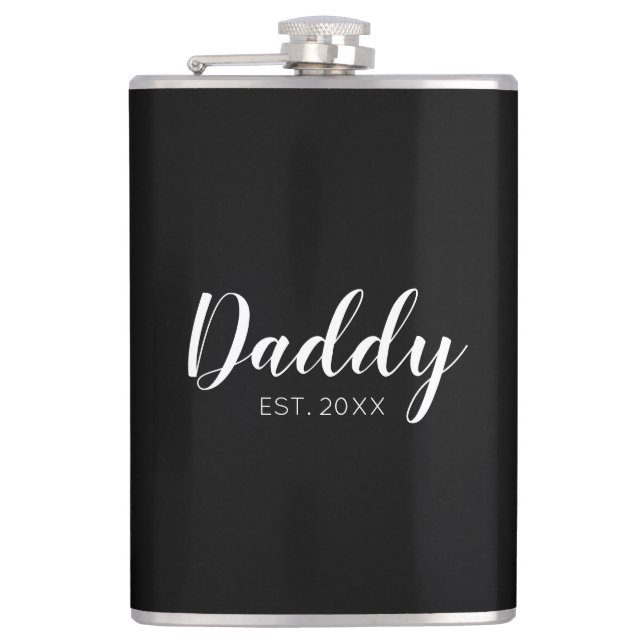 New Daddy Established 2022 Hip Flask (Front)
