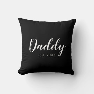 New Daddy Established 2022 typography Cushion