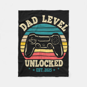 New Daddy I Leveled Up To Dad Mens Pregnancy Idea  Fleece Blanket
