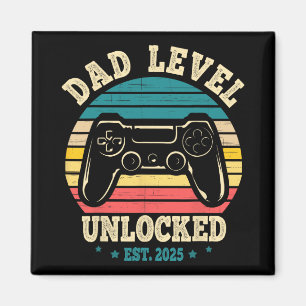 New Daddy I Leveled Up To Dad Mens Pregnancy Idea  Magnet