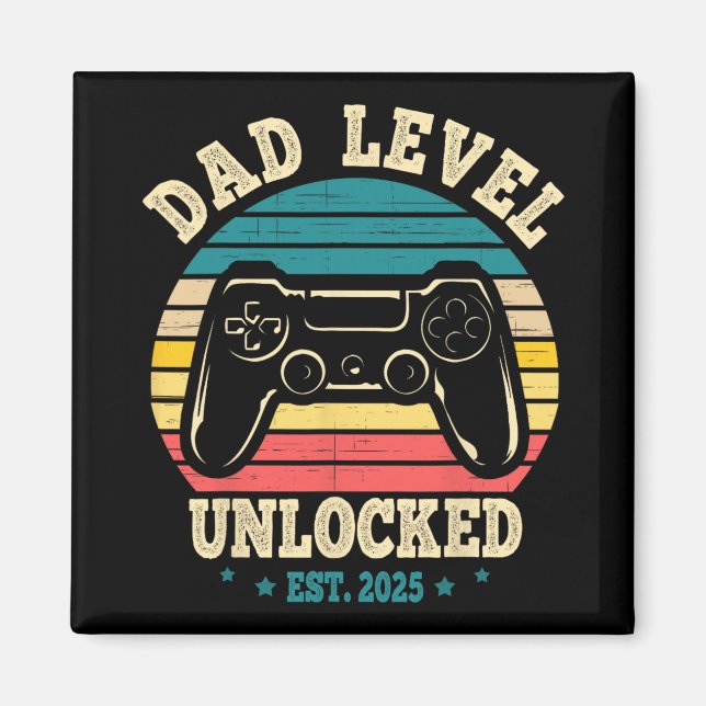 New Daddy I Leveled Up To Dad Mens Pregnancy Idea  Magnet (Front)