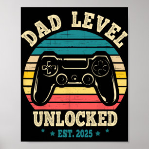 New Daddy I Leveled Up To Dad Mens Pregnancy Idea  Poster