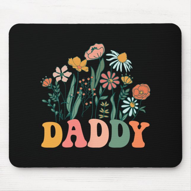 New Daddy Wildflower First Birthday &amp; Baby Sho Mouse Pad (Front)