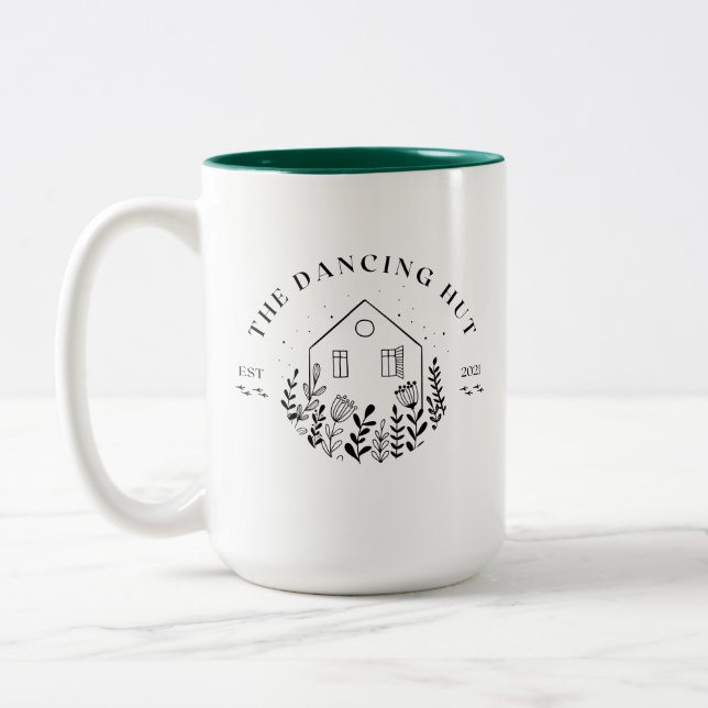 New Dancing Hut Cottage logo mug (Left)