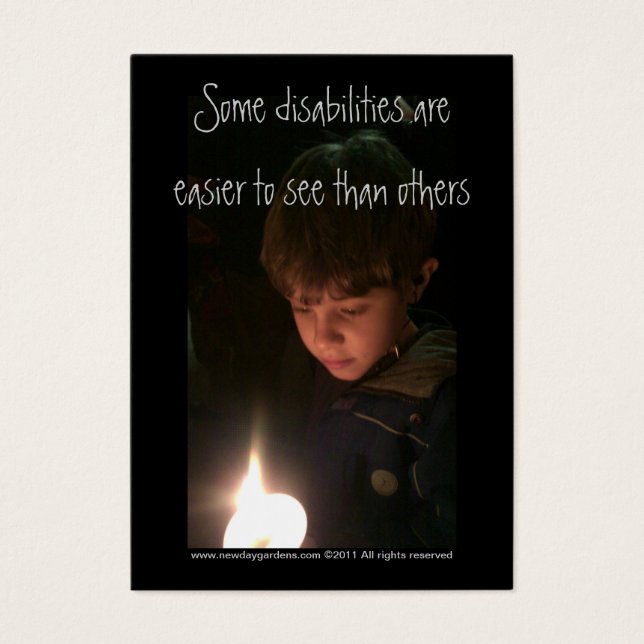 New Day Gardens- Autism Awareness Profile Card (Front)