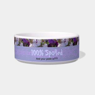 New Day Gardens Pet Dish- Iris "100% Spoiled" Bowl