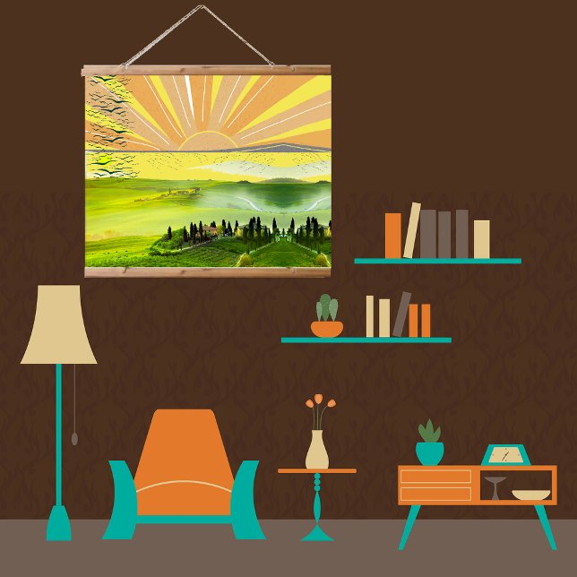 New Day with Sunrise Scenery Inspirational Quote  Hanging Tapestry (Creator Uploaded)