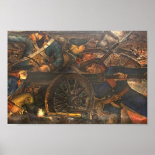 "New Deal" WPA Art Deco Banner Canvas Print