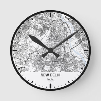 New Delhi Clock City Line Art