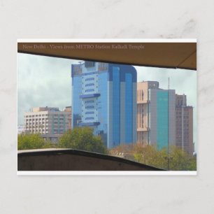 New Delhi India Landscape views from Metro Station Postcard