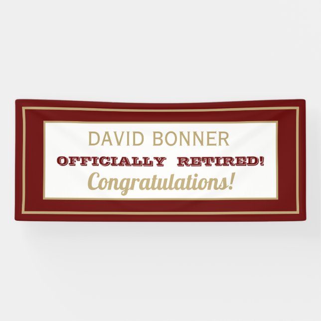 New design!Happy retirement banner (Horizontal)