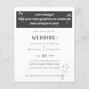 NEW! DESIGN OWN WEDDING INVITE - Budget From 0.50