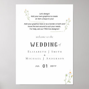 NEW! DESIGN OWN WEDDING SIGN 11x15.4