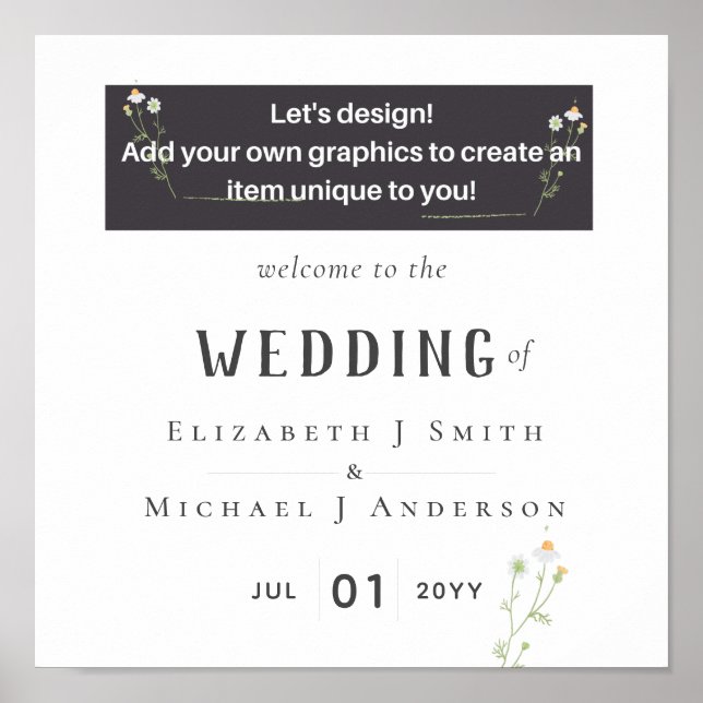 NEW! Design Your Own Wedding Item Poster (Front)
