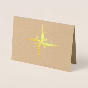 New Direction Camping Hiking Compass Outdoor Woods Foil Card