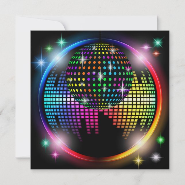 New DISCO Party / New Years Eve Invitation (Front)