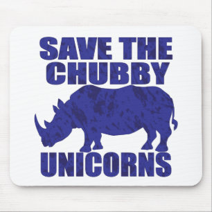 NEW-Distressed-Chubby-Unicorns Mouse Pad